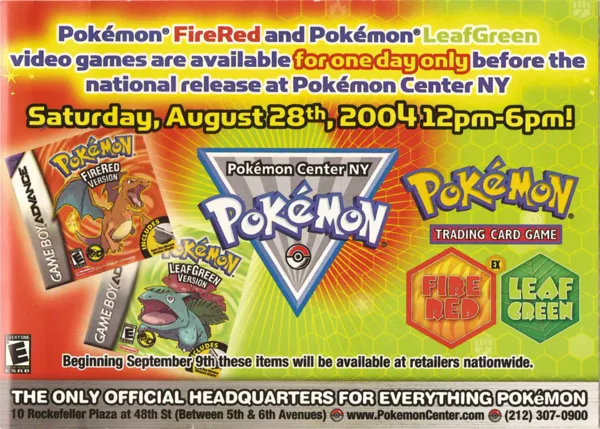 Pokémon FireRed Version cover or packaging material - MobyGames