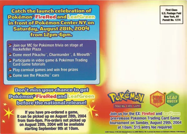 Pokémon FireRed Version cover or packaging material - MobyGames