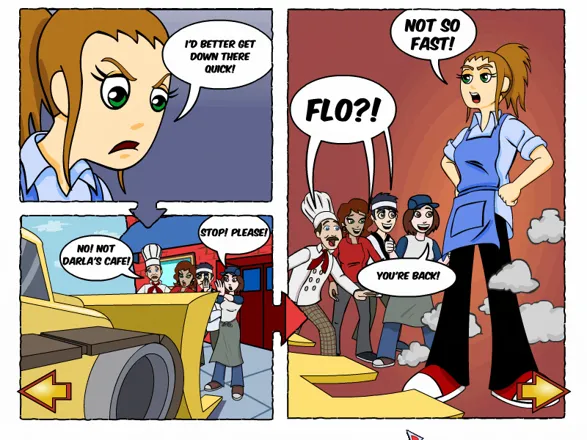 Flo needs your help to fight Mr. Big in Diner Dash Adventures