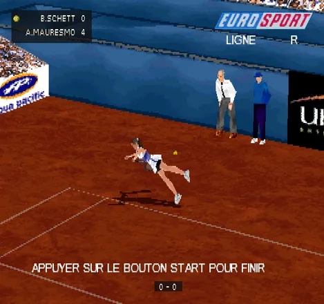 Jogando All Star Tennis 2000 (PS1) - Multiplayer Versus - Thulis vs Baia 