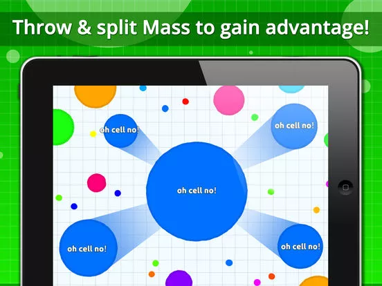 Screenshot of Agar.io (iPad, 2015) - MobyGames