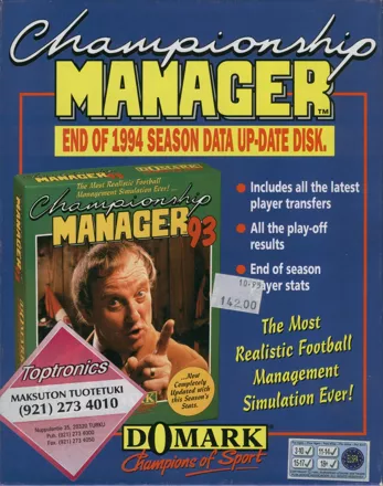 постер игры Championship Manager: End of 1994 Season Data Up-date Disk