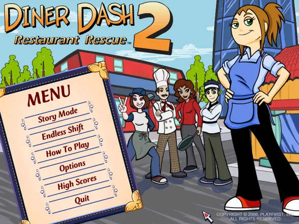 Diner Dash 2: Restaurant Rescue cover or packaging material - MobyGames