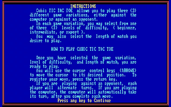 3-D Tic-Tac-Toe (1979) - MobyGames
