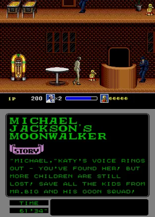 Michael Jackson's Moonwalker é música boa no Mega Drive