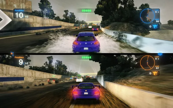 Blur 2 player splitscreen gameplay PS3 