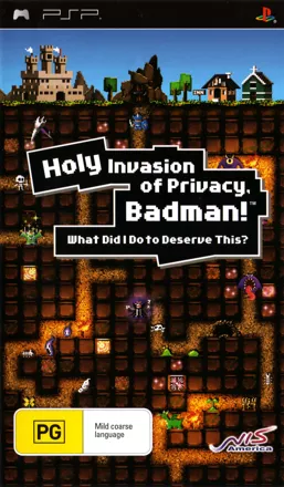 постер игры Holy Invasion of Privacy, Badman! What Did I Do to Deserve This?