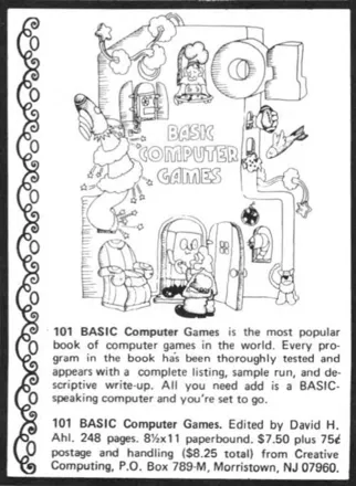 101 BASIC Computer Games (1973) - MobyGames