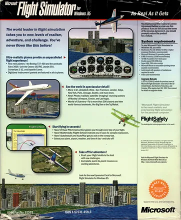 Microsoft Flight Simulator for Windows 95 box covers - MobyGames Microsoft Flight Simulator for Windows 95 box covers - MobyGames