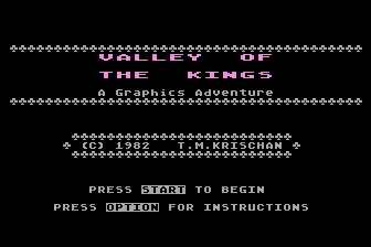 Valley of the Kings: A Graphic Adventure (1982) - MobyGames