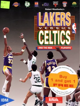 постер игры Lakers versus Celtics and the NBA Playoffs