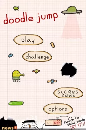 Doodle Jump - game screenshots at Riot Pixels, images