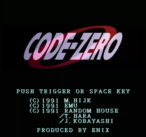 CODE-0 ZERO コード・ゼロ　x68000 ENIX レア Code-Zero (1991) - MobyGames
