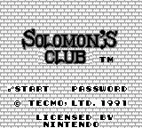 Solomon's Club cover or packaging material - MobyGames