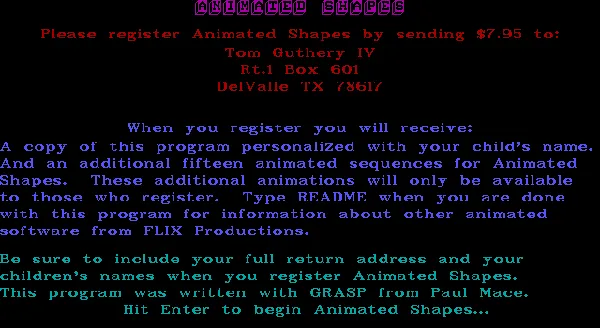 Animated Shapes (1990) - MobyGames