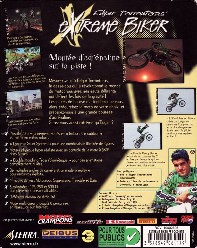 Back Cover for Edgar Torronteras' eXtreme Biker (Windows)