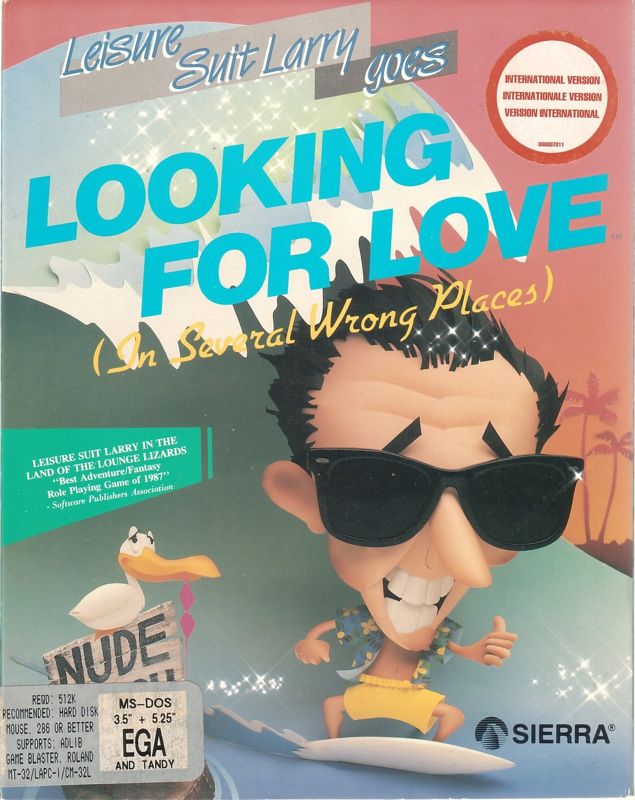 Front Cover for Leisure Suit Larry Goes Looking for Love (In Several Wrong Places) (DOS) (International Version)