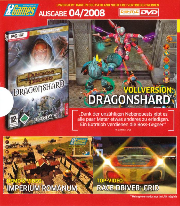 Front Cover for Dungeons & Dragons: Dragonshard (Windows) (PC Games 04/2008 covermount)