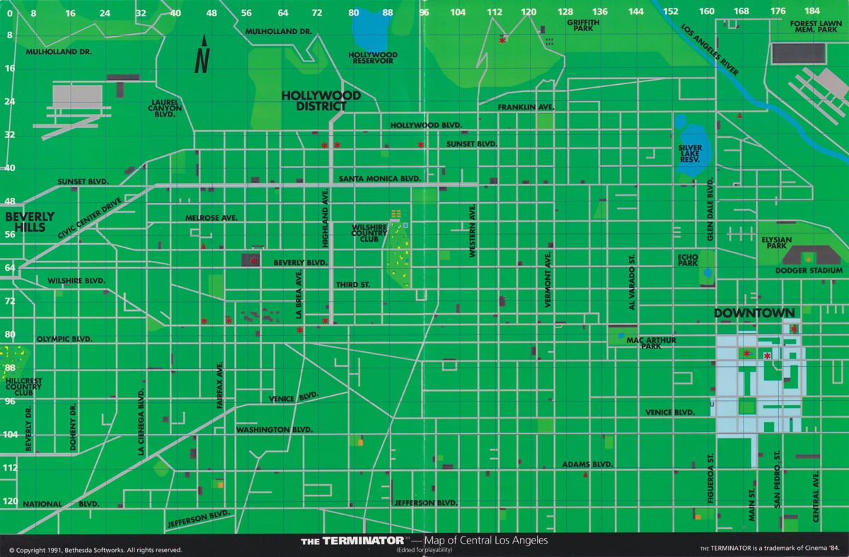 Map for The Terminator (DOS) (5.25" Floppy release)