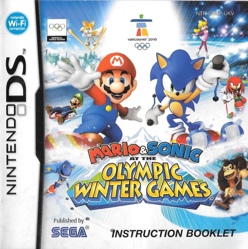 Manual for Mario & Sonic at the Olympic Winter Games (Nintendo DS): Front