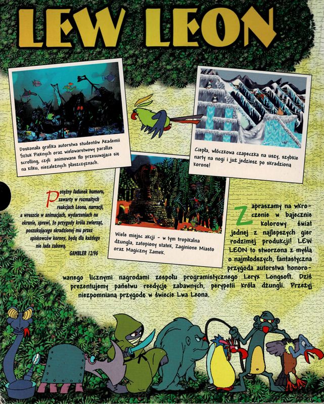 Inside Cover for Leo the Lion (DOS) (II Edycja release): Left Flap