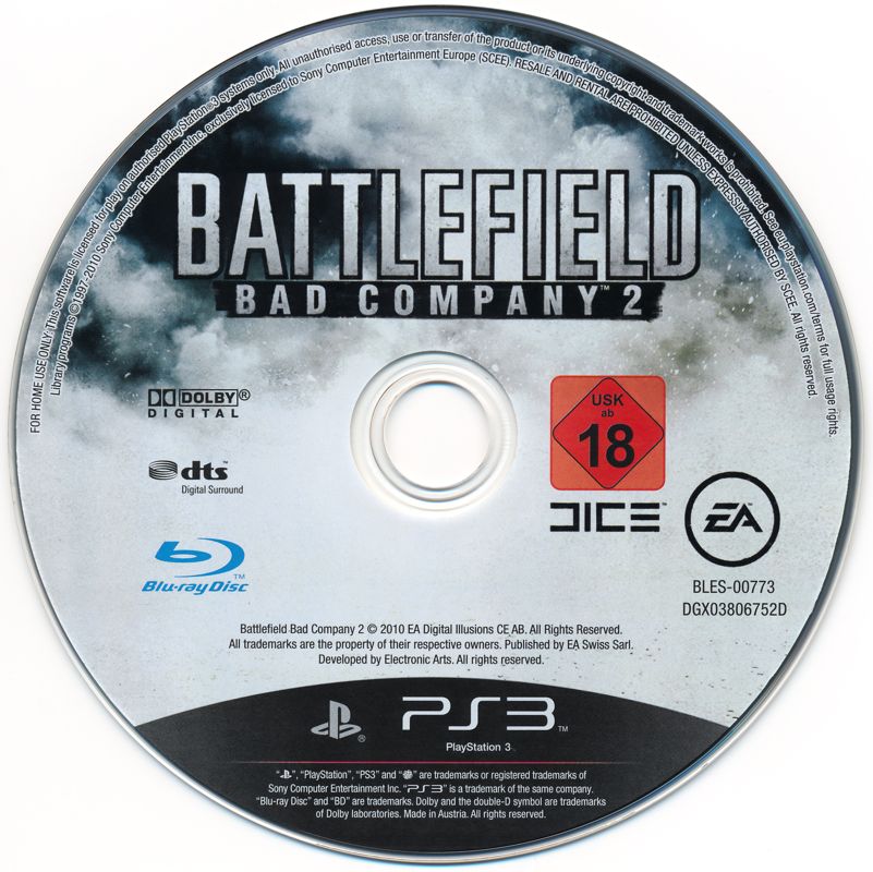 Battlefield Bad Company 2 cover or packaging material MobyGames