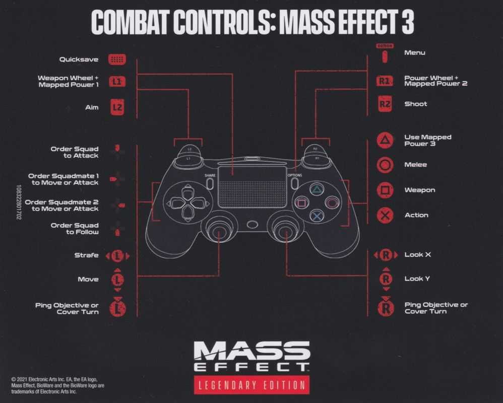 Extras for Mass Effect: Legendary Edition (PlayStation 4): Mass Effect 3 Combat Controls