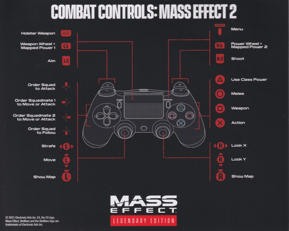 Extras for Mass Effect: Legendary Edition (PlayStation 4): Mass Effect 2 Combat Controls