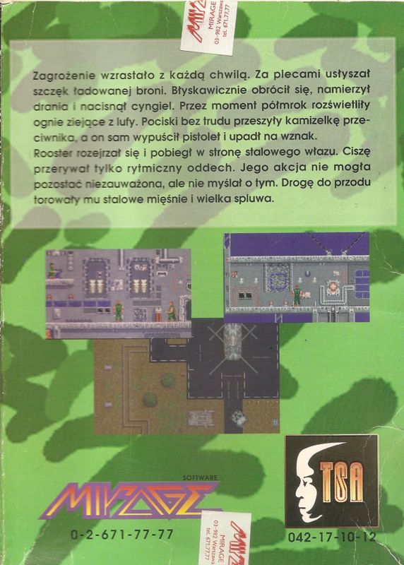 Back Cover for Rooster 2 (Amiga)
