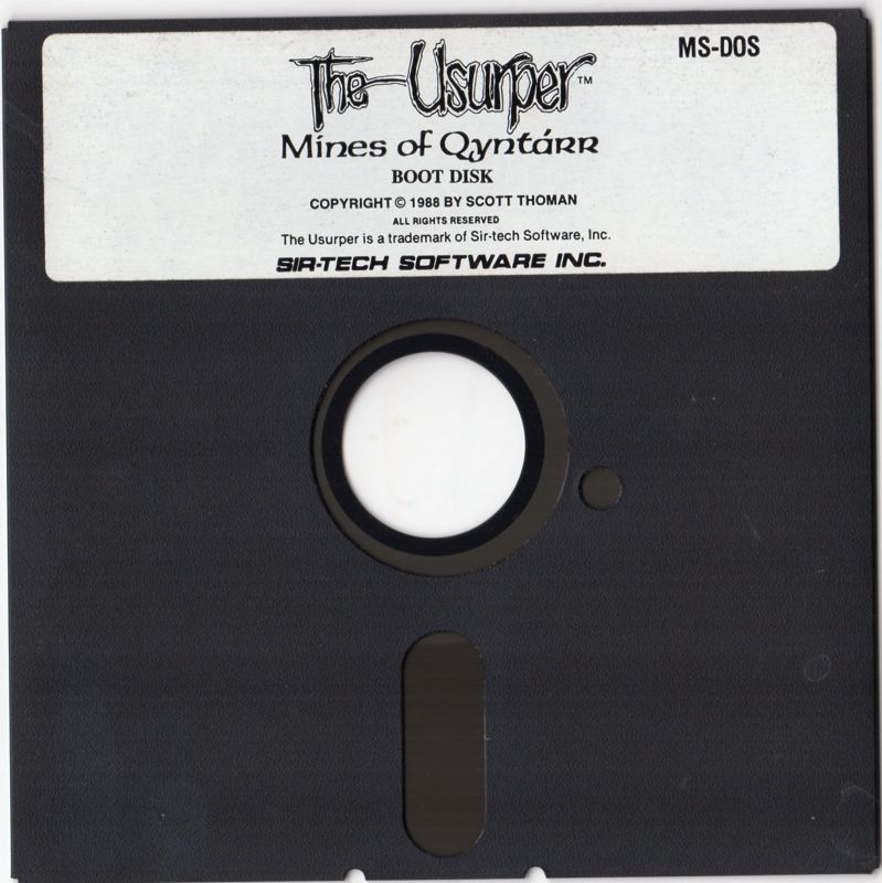 Media for The Usurper: The Mines Of Qyntárr (Apple II and DOS) (5.25" and 3.5" versions): MS-DOS 5.25"