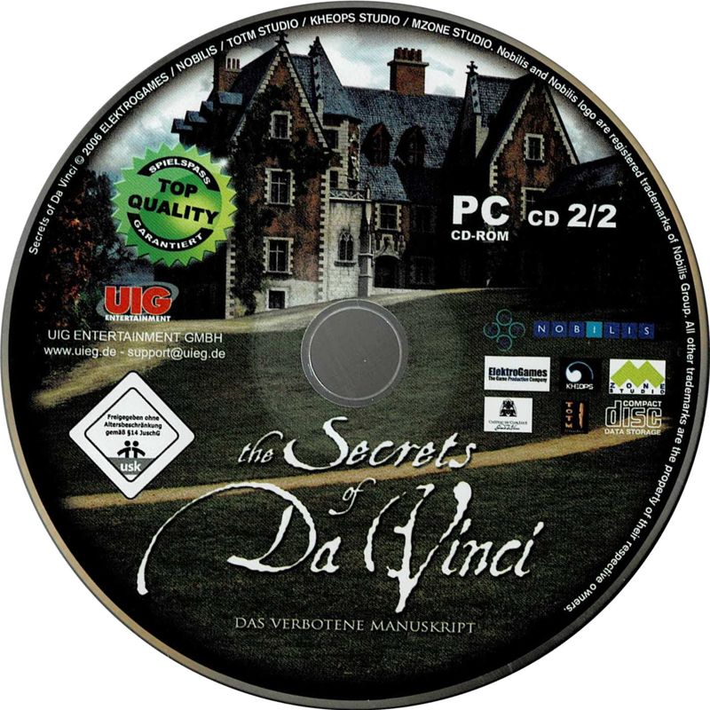 Media for The Secrets of Da Vinci: The Forbidden Manuscript (Windows) (Magic Games release): Disc 2