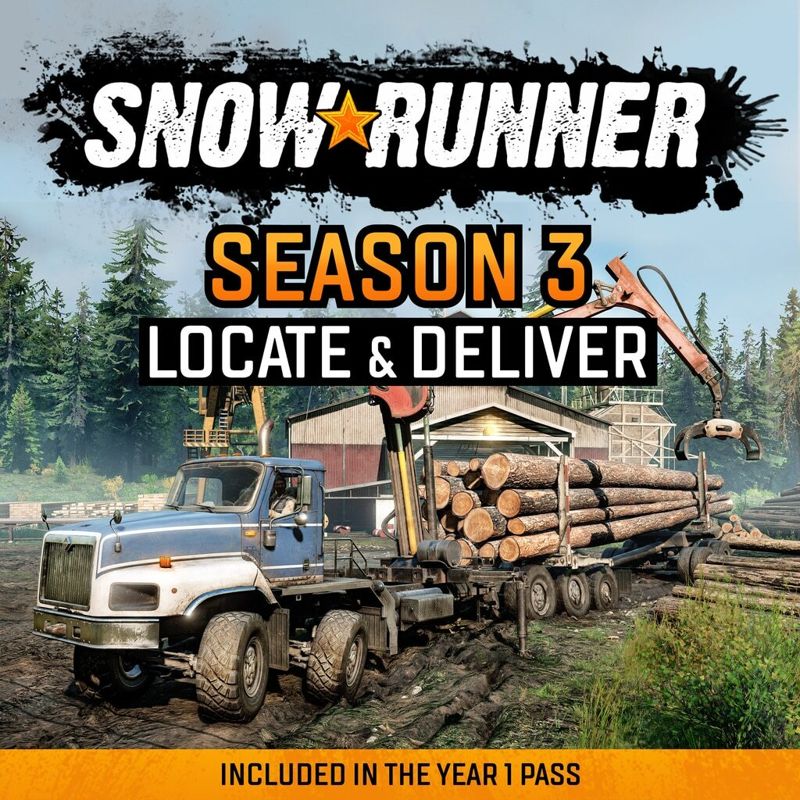 Front Cover for SnowRunner: Season 3 - Locate & Deliver (PlayStation 4) (download release)