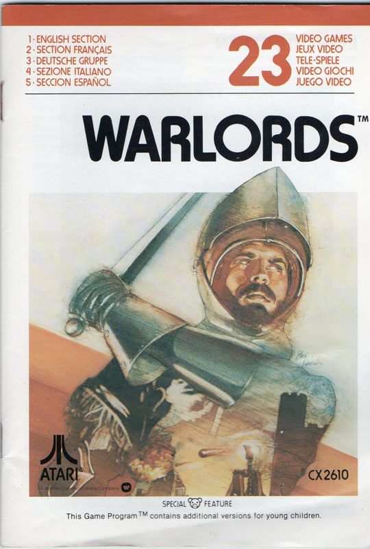 Manual for Warlords (Atari 2600)