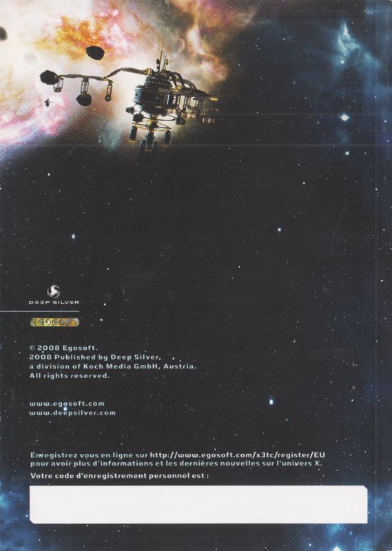 Manual for X³: Terran Conflict (Windows): Back (122-page)