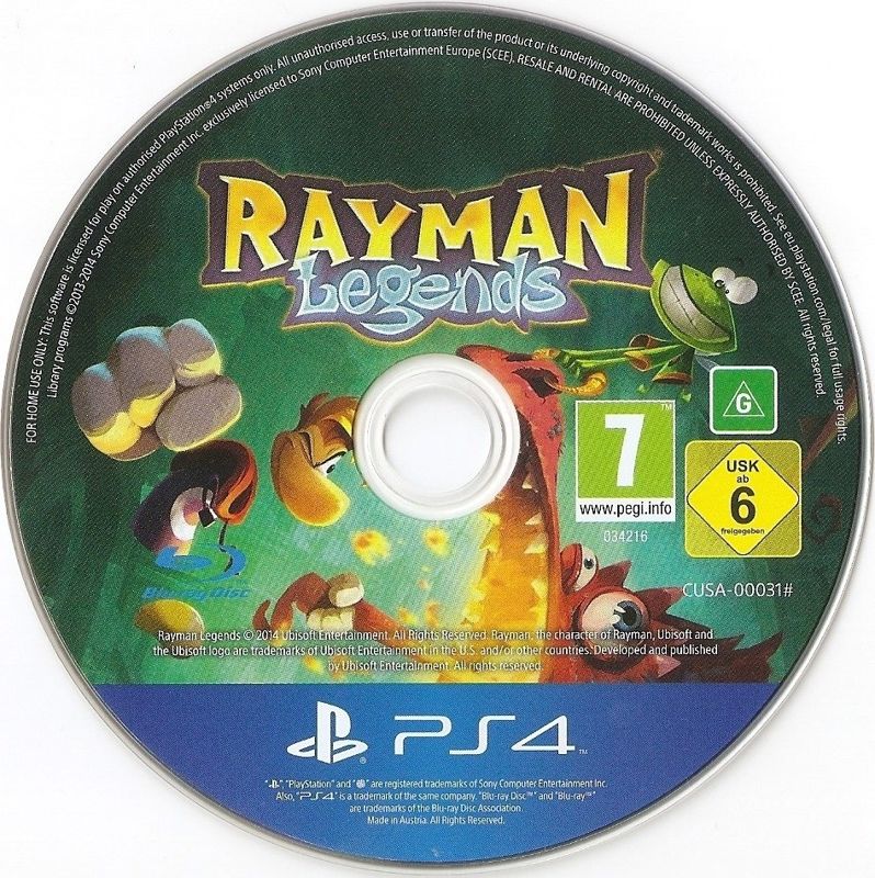 Rayman Legends cover or packaging material - MobyGames