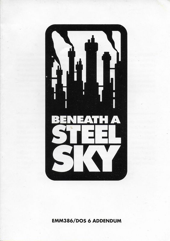 Other for Beneath a Steel Sky (DOS): Addendum - front