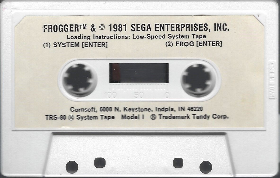 Media for Frogger (TRS-80) (Original Cornsoft release, cassette version)