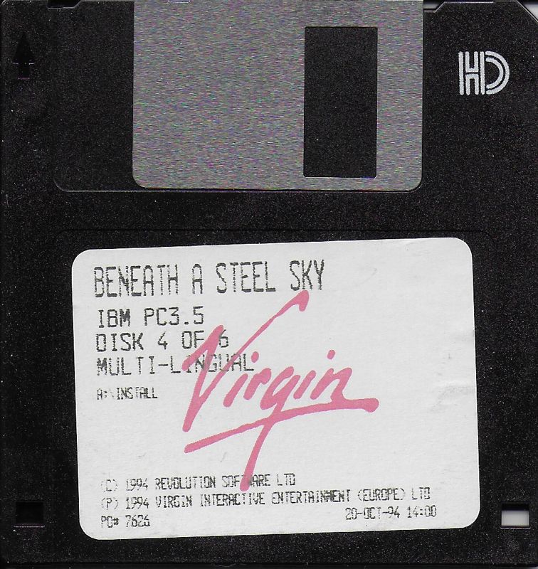 Media for Beneath a Steel Sky (DOS): Disk 4