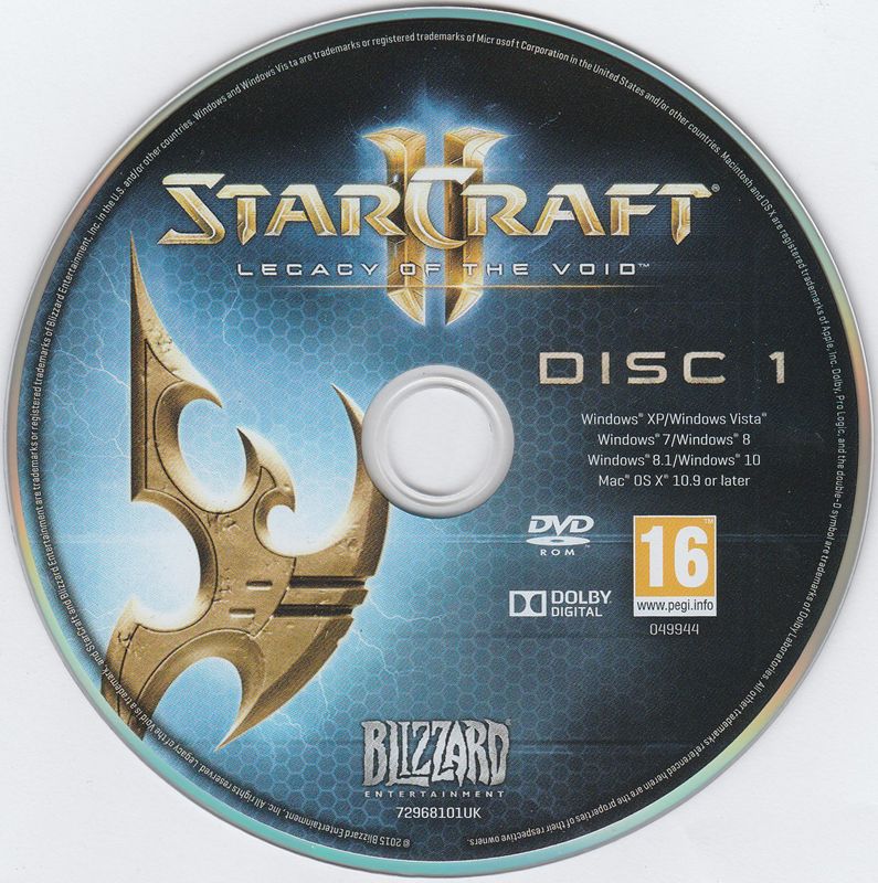Media for StarCraft II: Legacy of the Void (Macintosh and Windows): Disc 1