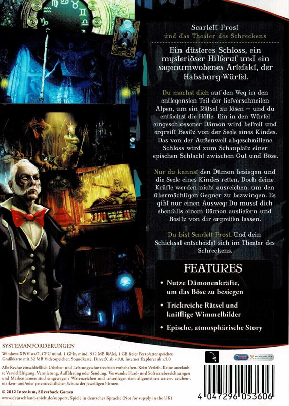 Back Cover for Theatre of the Absurd (Windows) (Mystic Games release)