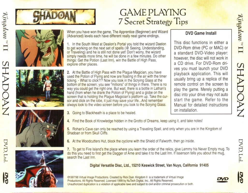 Other for Kingdom II: Shadoan (DVD Player): Jewel - Back