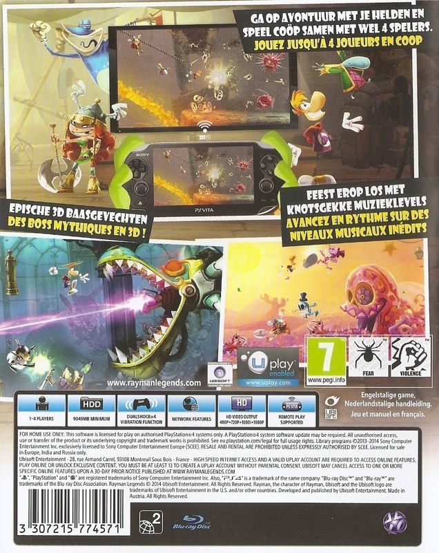 Rayman Legends cover or packaging material - MobyGames