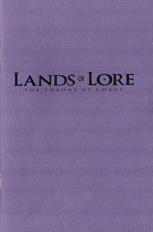 Manual for Lands of Lore: The Throne of Chaos (DOS) (3.5" Floppy Disk release): Lore book