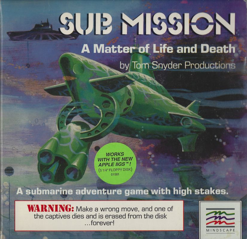 Front Cover for Sub Mission (Apple II)