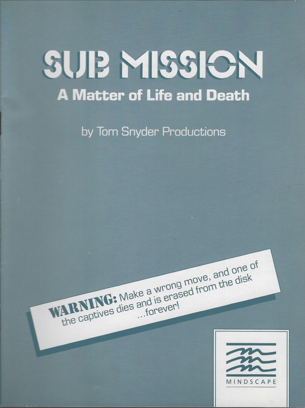 Manual for Sub Mission (Apple II)