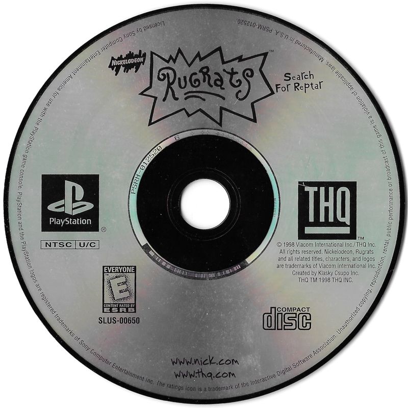 Media for Rugrats: Search for Reptar (PlayStation) (Greatest Hits release)