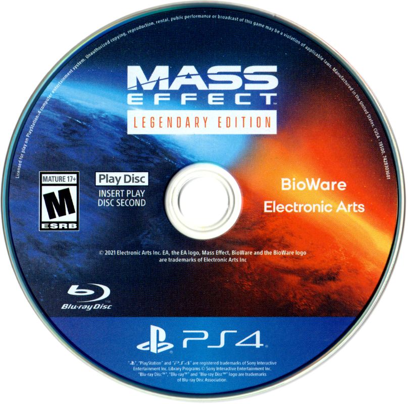 Media for Mass Effect: Legendary Edition (PlayStation 4): Play Disc