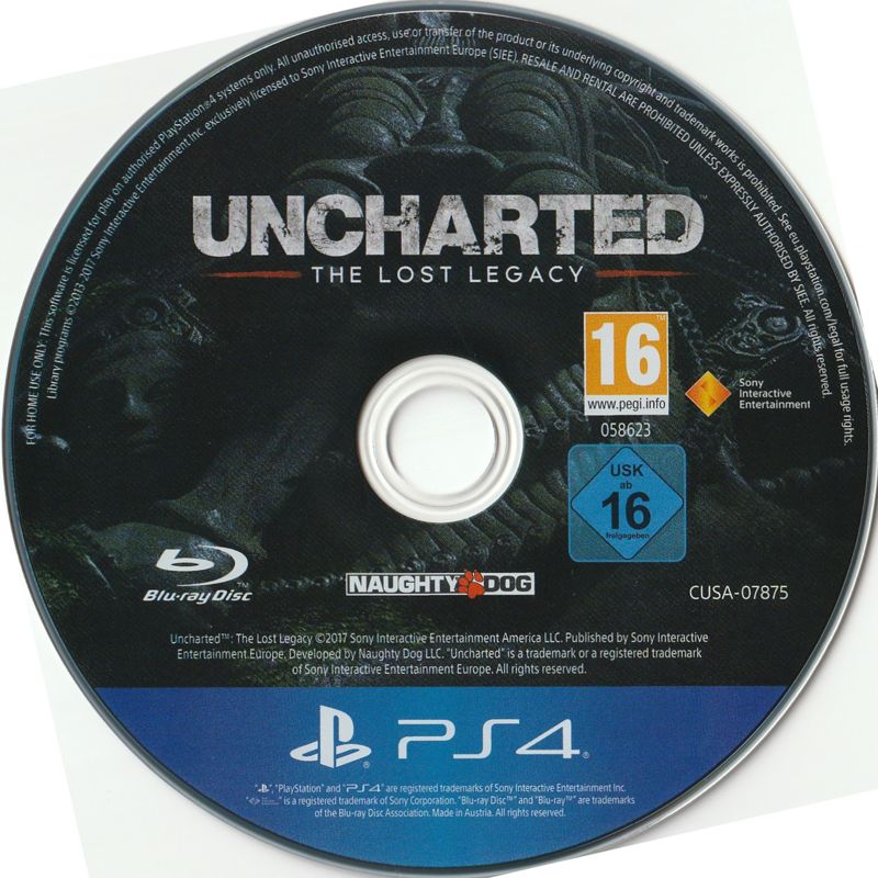 Media for Uncharted: The Lost Legacy (PlayStation 4)