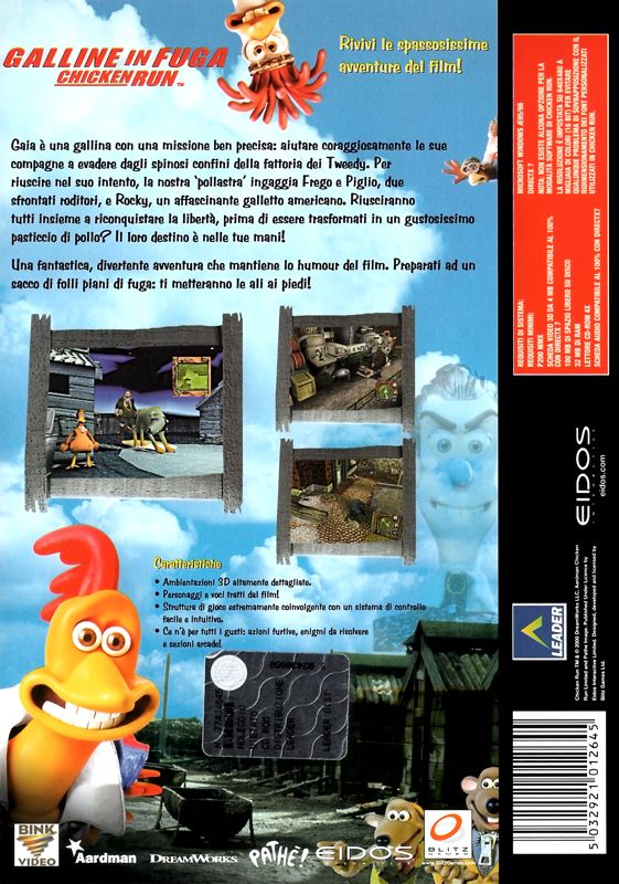 Back Cover for Chicken Run (Windows)