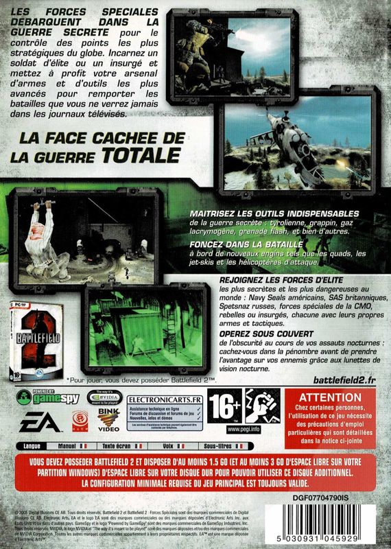 Back Cover for Battlefield 2: Special Forces (Windows)